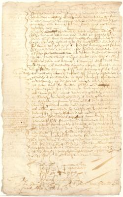 Contract of Juriaen Hendricksen to build a house for Adriaen Dircksen Coen