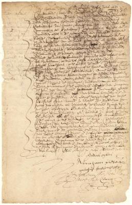 Power of attorney from Hendrick Egbertsen to Dirck Lambertsen Santlooper to settle the estate of his deceased wife at Haerlem