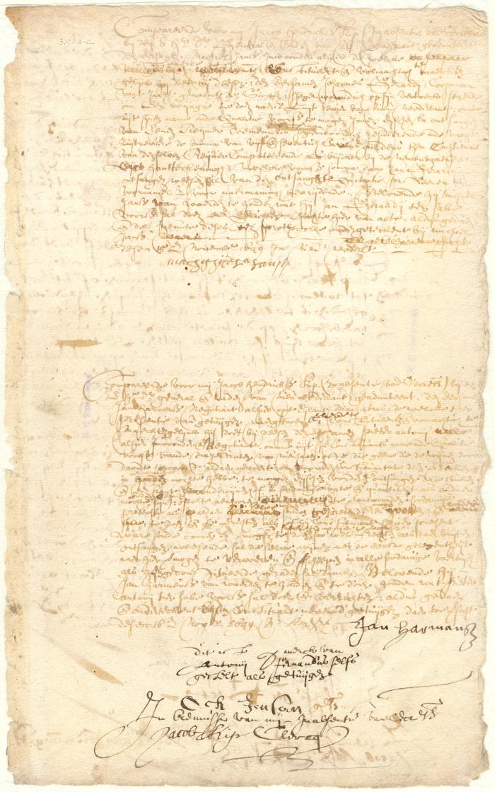Power of attorney from Jan Harmensen to Pieter Antony to receive certain brandy from the magistrates of New Haven