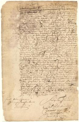 Deed from Augustin Herrman to Cornelis van Werckhoven as executor of the will of Pieter Gabry, deceased, of his house and lot in New Amsterdam
