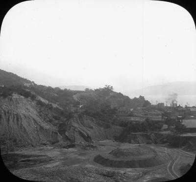 N.Y. Hudson River. Jones Point, Panorama showing Section of Terrace