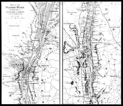 Map of the Hudson River, section no. 5, Coxsackie to Albany and mouth of Mohawk River