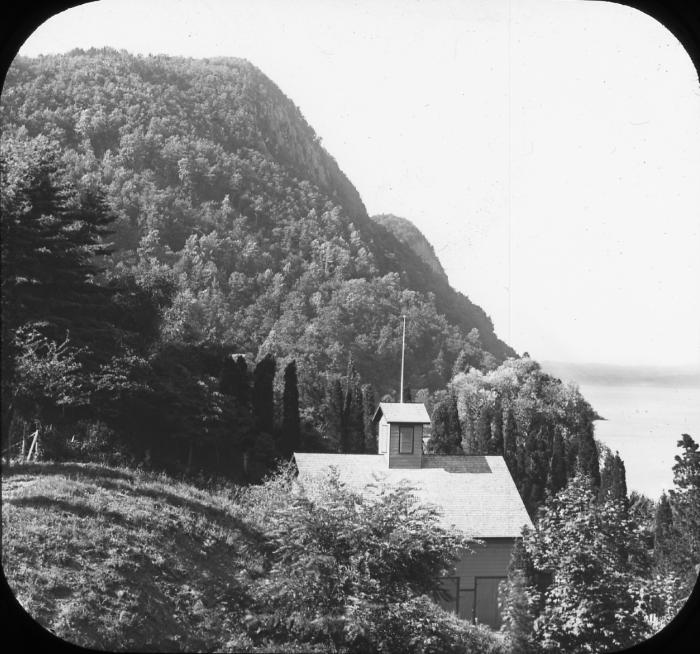 N.Y. Hudson River. Hook Mt. from base