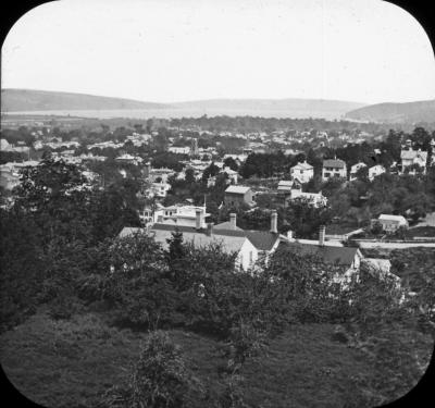 Panorama toward city from Cornell University