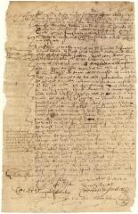 Contract of sale from Cornelis Dircksen Hoochlandt to Cornelis de Potter of a lot, house and barn on Long Island near the ferry