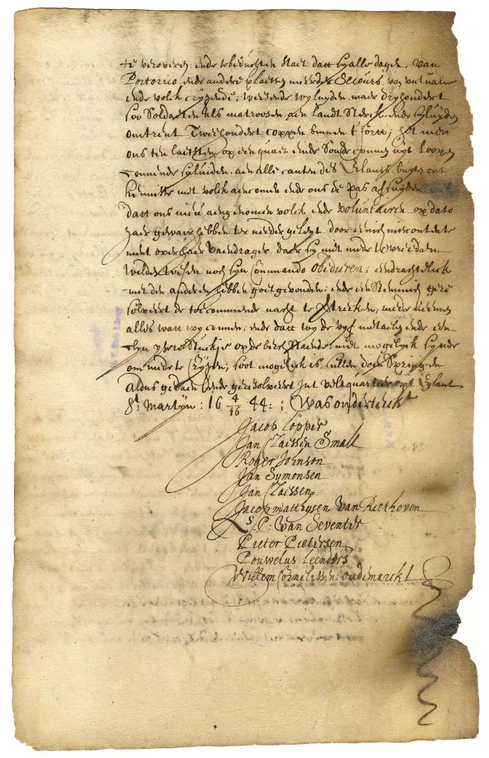 RESOLUTION to raise the siege on fort on St. Martin