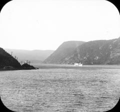 N.Y. Hudson River. Panorama north from deck of steamboat opposite Peekskill.