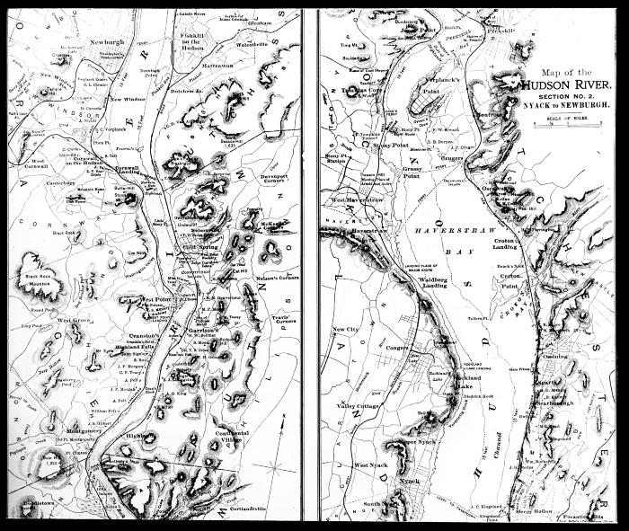 Map of the Hudson River, section no. 2, Nyack to Newburgh