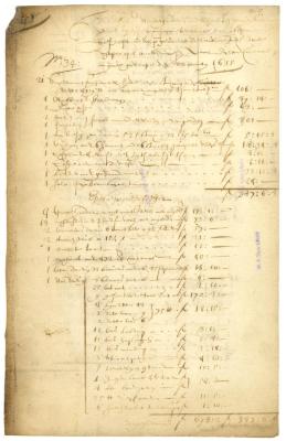 INVOICE of goods sent to New Netherland