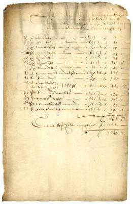 INVENTORY of goods brought to Curaçao from Guinea, 1655, destined for New Netherland