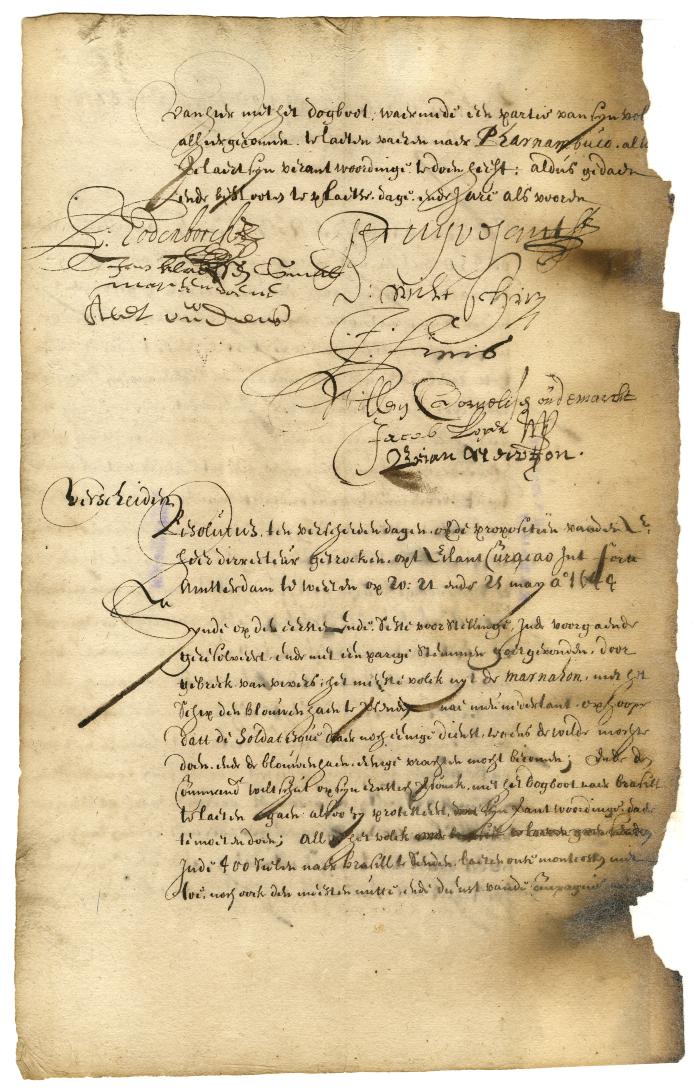 RESOLUTION concerning shipment of soldiers from Brazil to New Netherland