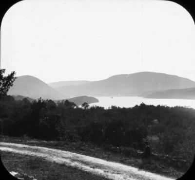 N.Y. Hudson River. Anthony's Nose from near Sugar Loaf Mountain.