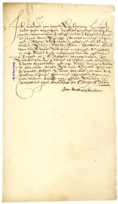 BILL OF LADING for twenty enslaved individuals loaded at Curaçao for New Netherland