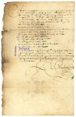 RECEIPT of provisions and materials received from New Netherland