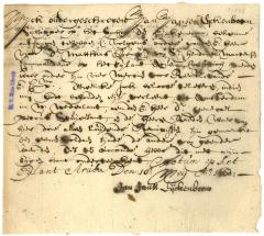 BILL OF LADING for fifty horses loaded at Aruba for New Netherland