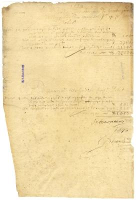 ACCOUNT (debit-credit) of Jacob Jansen Huys, skipper of De Vergulde Vos