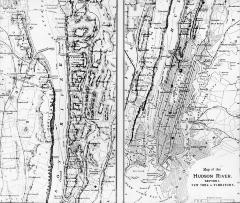 Map of Hudson River, New York to Tarrytown