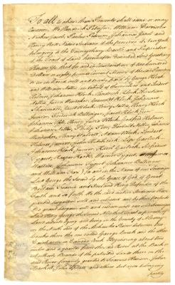 Indian deed to George Klock, William Nellis and others, 1754