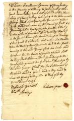 Bond of William Spencer to former governor George Clarke, 1752