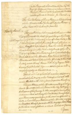 Petition of Thomas Palmer and others to purchase land, 1769