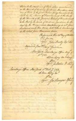 Exemplification of warrant of survey by John Beatty, deputy surveyor, 1762