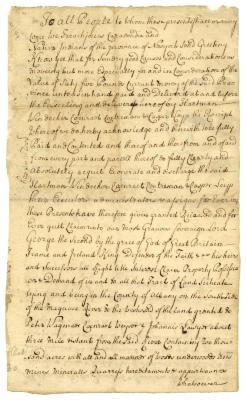 Indian deed to Hartman Windecher and others, 1730