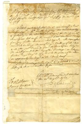 Certificate of General Haldimand that Thomas Stafford served as corporal, 1763