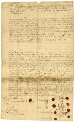 Indian deed to William Bowen and others of land in Mohawk country, 1723  