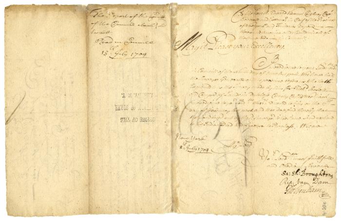 Report regarding survey for Richard Sackett, 1704