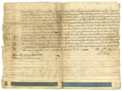 Certificate of Peter D. Schuyler and Robert Adams, 1770, relating to Indian deed to William Johnson, 1751