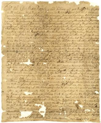 Indian deed to Captain John Scot for land on the Mohawk river, 1720