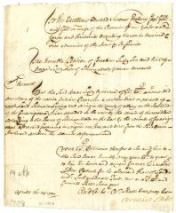 Petition of Cornelius Swits for a tract of land, 1708