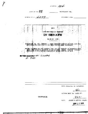 NYS Bill and Veto Jackets: 1999, Chapter 104