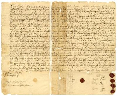 Indian deed to Johannes Lawyer and others, 1754