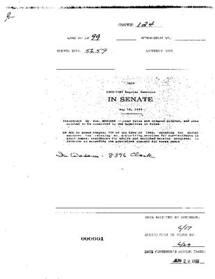 NYS Bill and Veto Jackets: 1999, Chapter 124