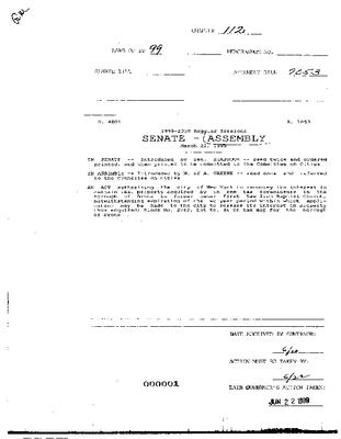 NYS Bill and Veto Jackets: 1999, Chapter 112