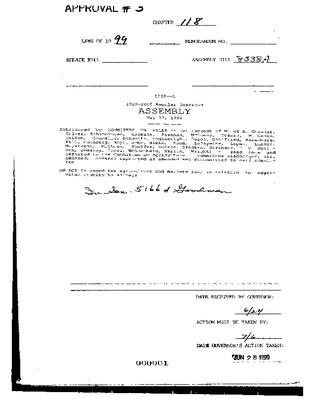 NYS Bill and Veto Jackets: 1999, Chapter 118