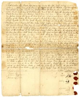 Indian deed to George Zemer and others, 1754