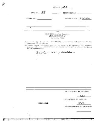 NYS Bill and Veto Jackets: 1999, Chapter 113