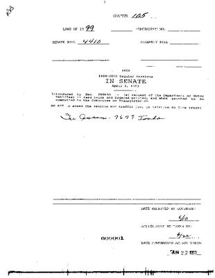NYS Bill and Veto Jackets: 1999, Chapter 105