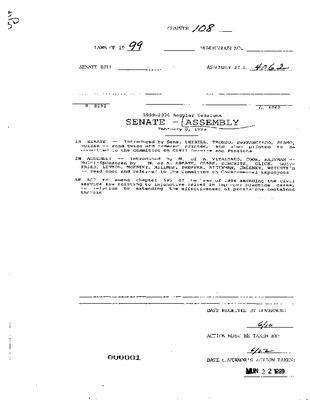 NYS Bill and Veto Jackets: 1999, Chapter 108