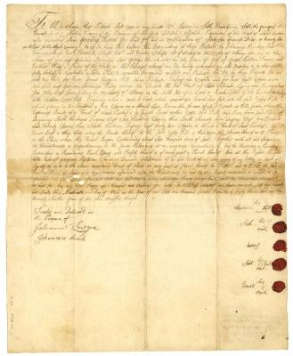 Indian deed to Johannes Becker and others, 1753