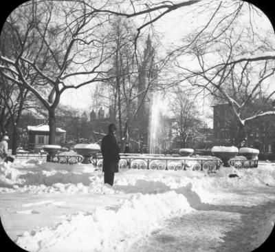 New York City. Madison Square After big snow storm.