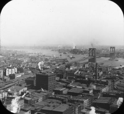 New York City. Panorama East from Park Row Bldg.