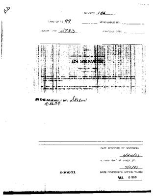 NYS Bill and Veto Jackets: 1999, Chapter 186