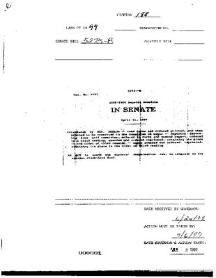 NYS Bill and Veto Jackets: 1999, Chapter 188