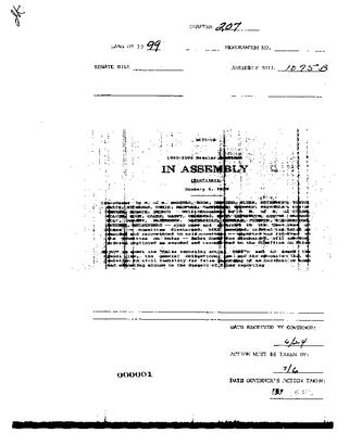 NYS Bill and Veto Jackets: 1999, Chapter 207