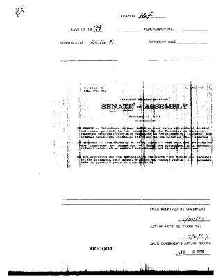 NYS Bill and Veto Jackets: 1999, Chapter 164