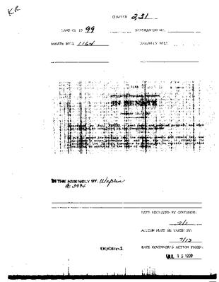 NYS Bill and Veto Jackets: 1999, Chapter 231