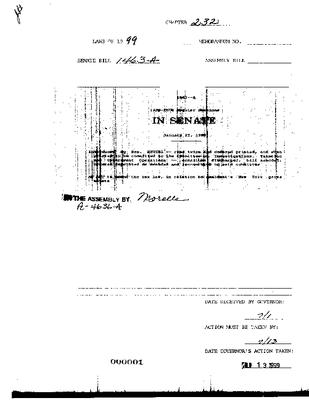 NYS Bill and Veto Jackets: 1999, Chapter 232